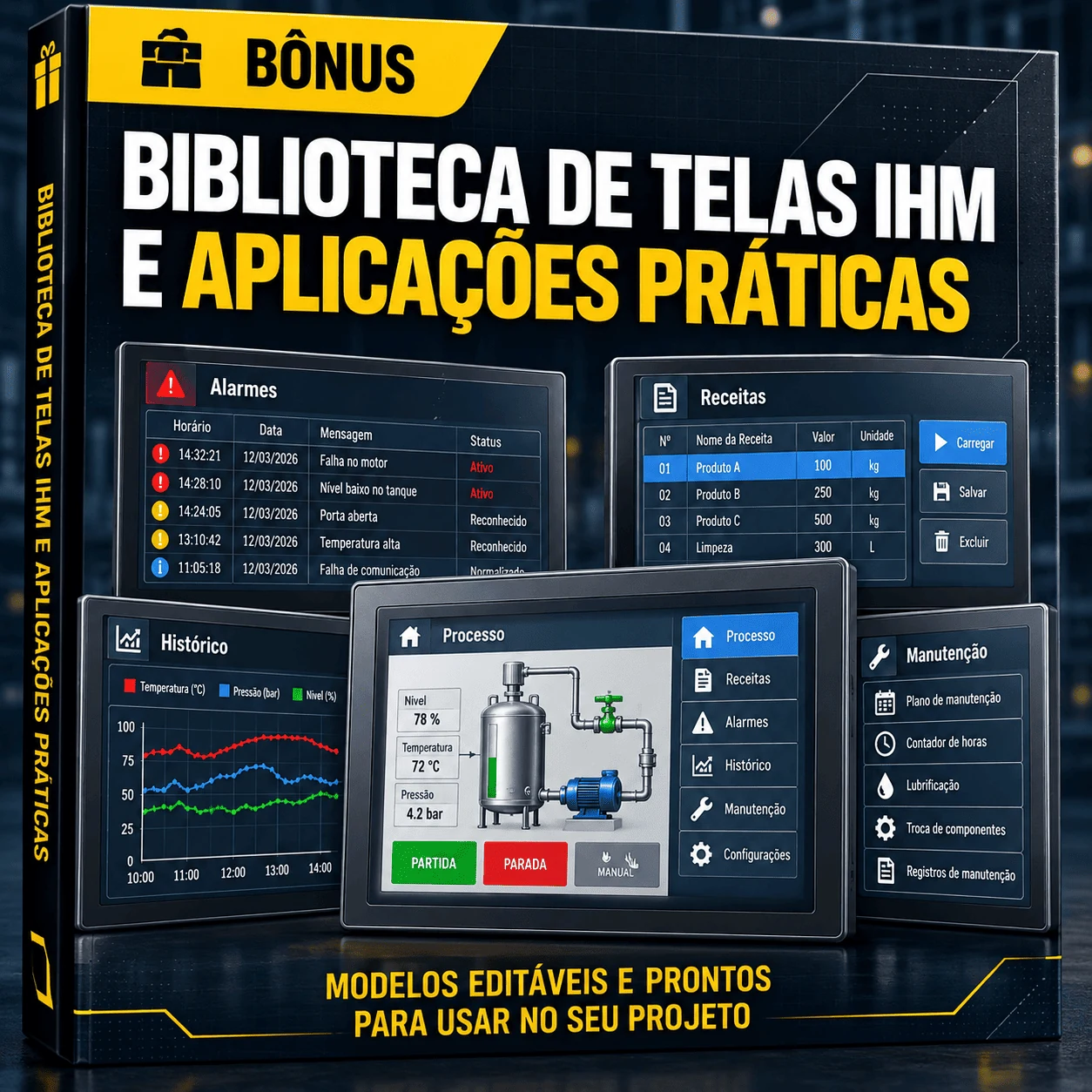 Biblioteca de Telas IHM e Aplicações Práticas